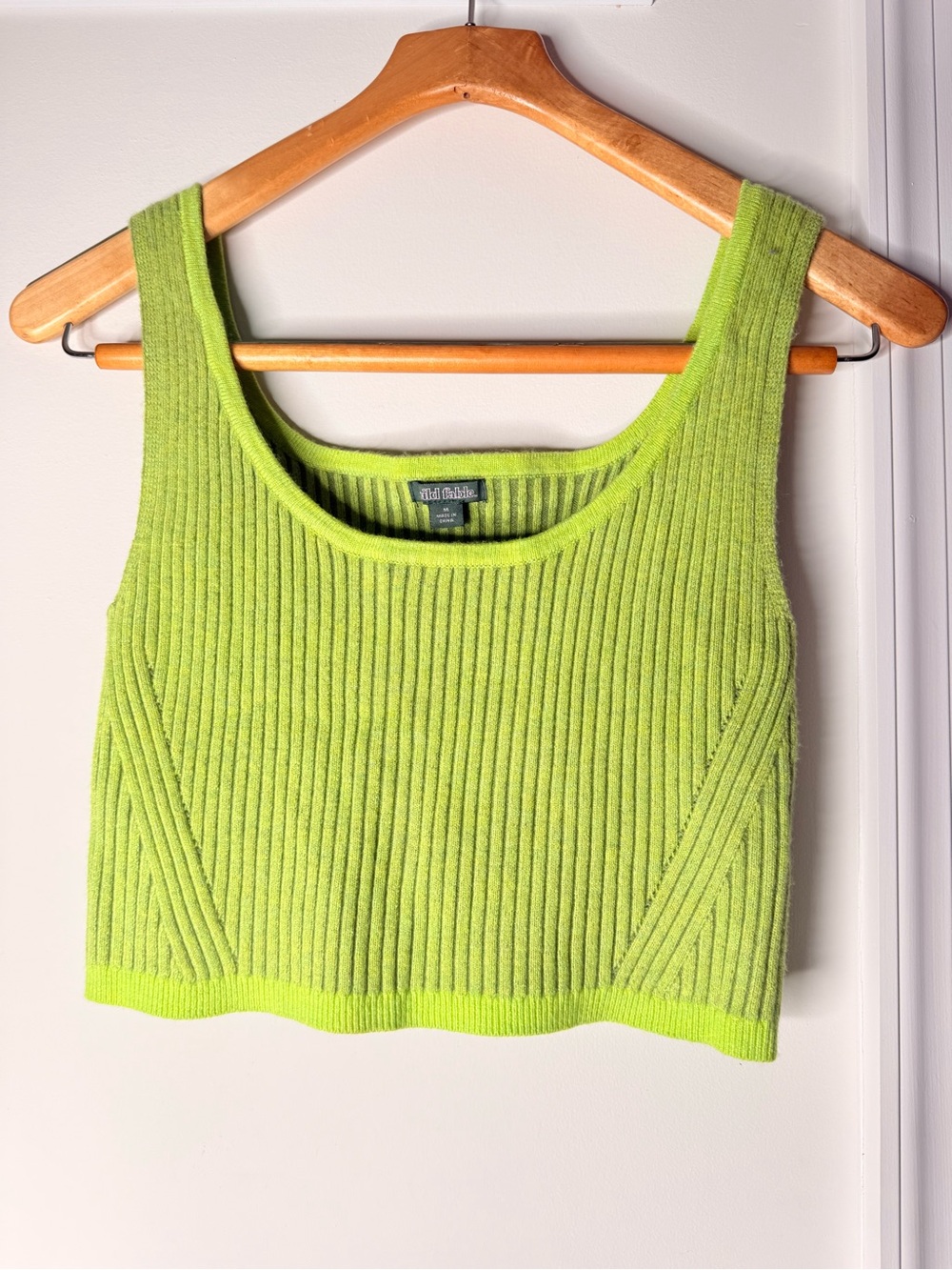 Talbots Bright Lime Ribbed Tank